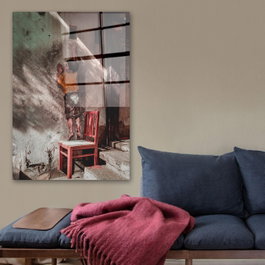 Wallity Cuadro decorativo de cristal templado Banksy 1888 - 70 x 100 cm
